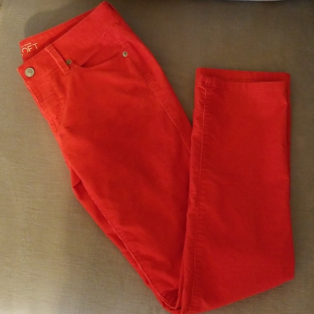 Orange corduroy pants